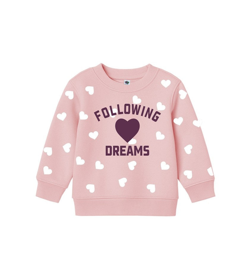 Following-Dreams-Hearts-Sweatshirt-Peach. 