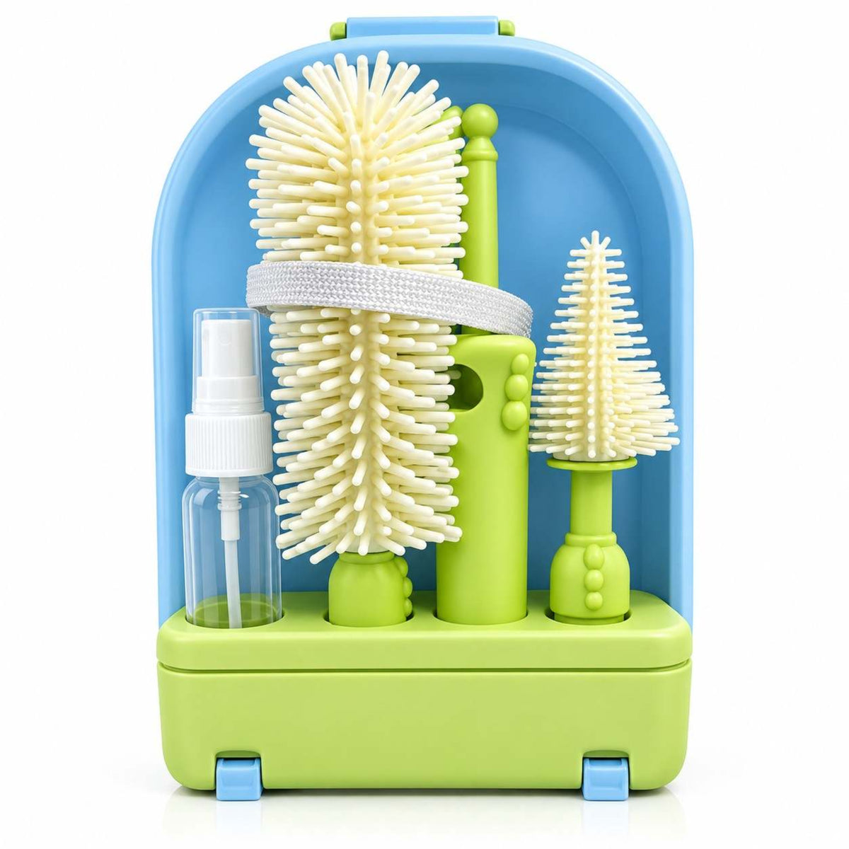 Food Baby Compact Travel Baby Bottle Brush Cleaner 6 pc set