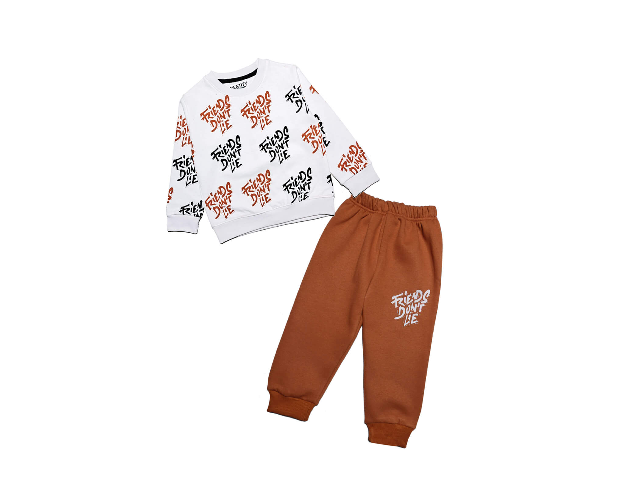 Friends Dont Lie Fleece Tracksuit -White Rust