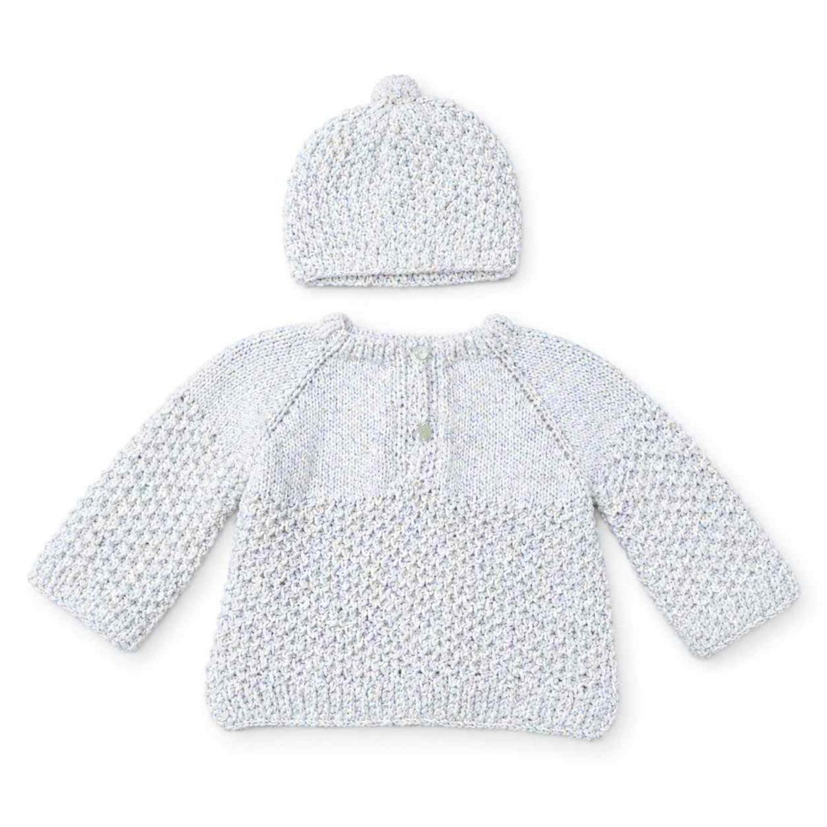 Frock With Cap Baby Hand Made Wool - Off White