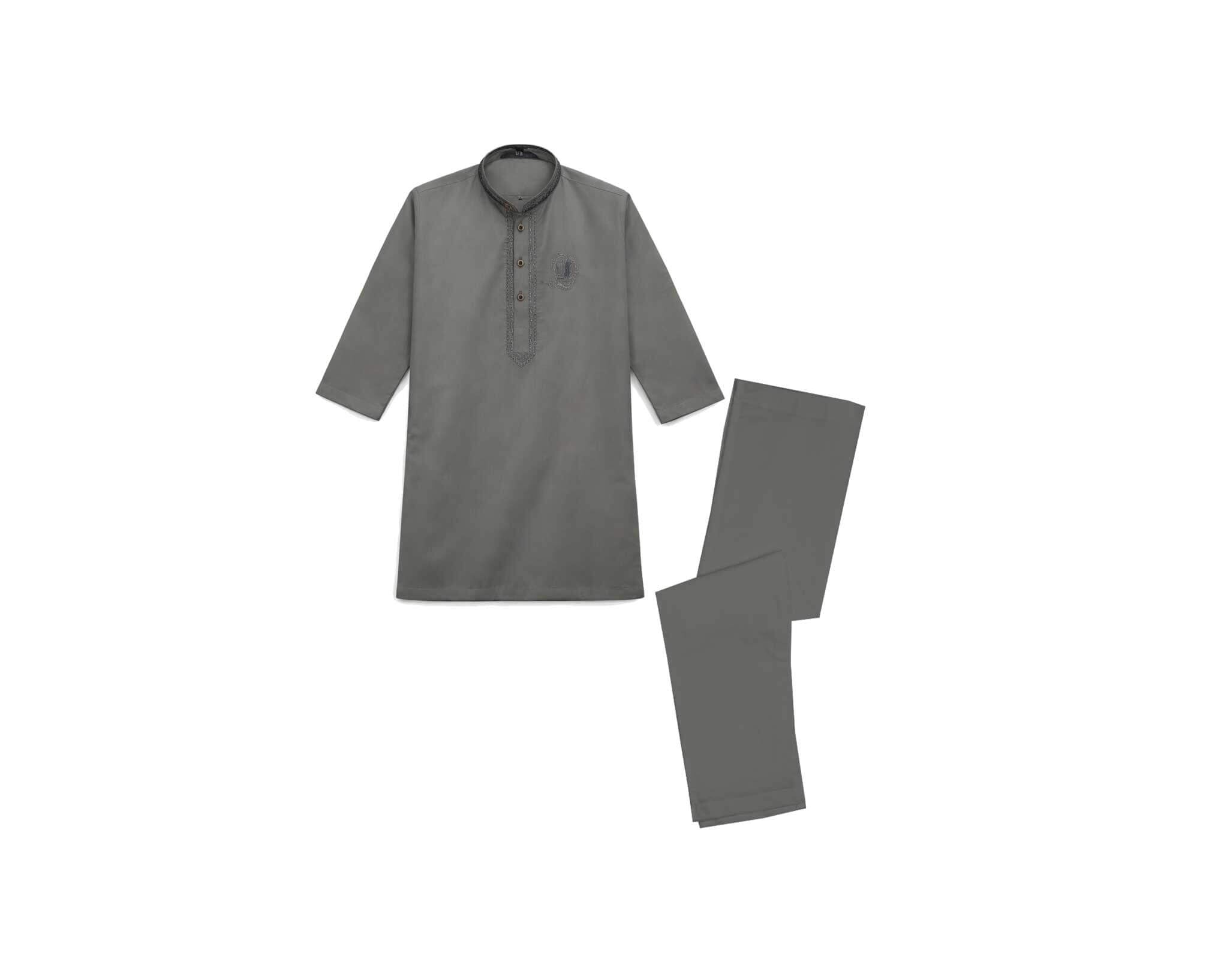FrontBatchEmbroideredCottonKurta_TrouserSet_Gray