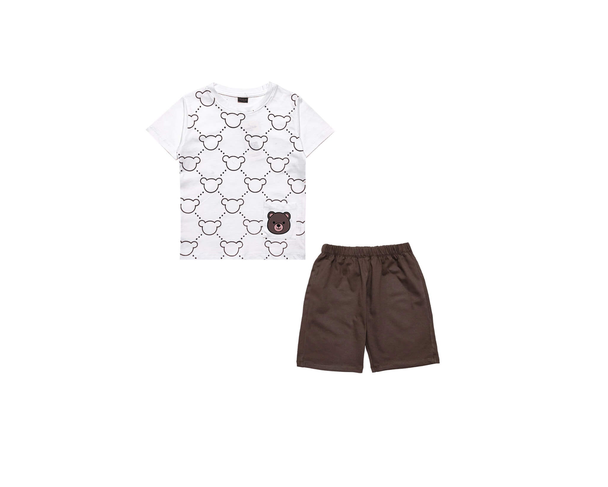 FrontPocketBearAllOverTee_Short-White_Brown