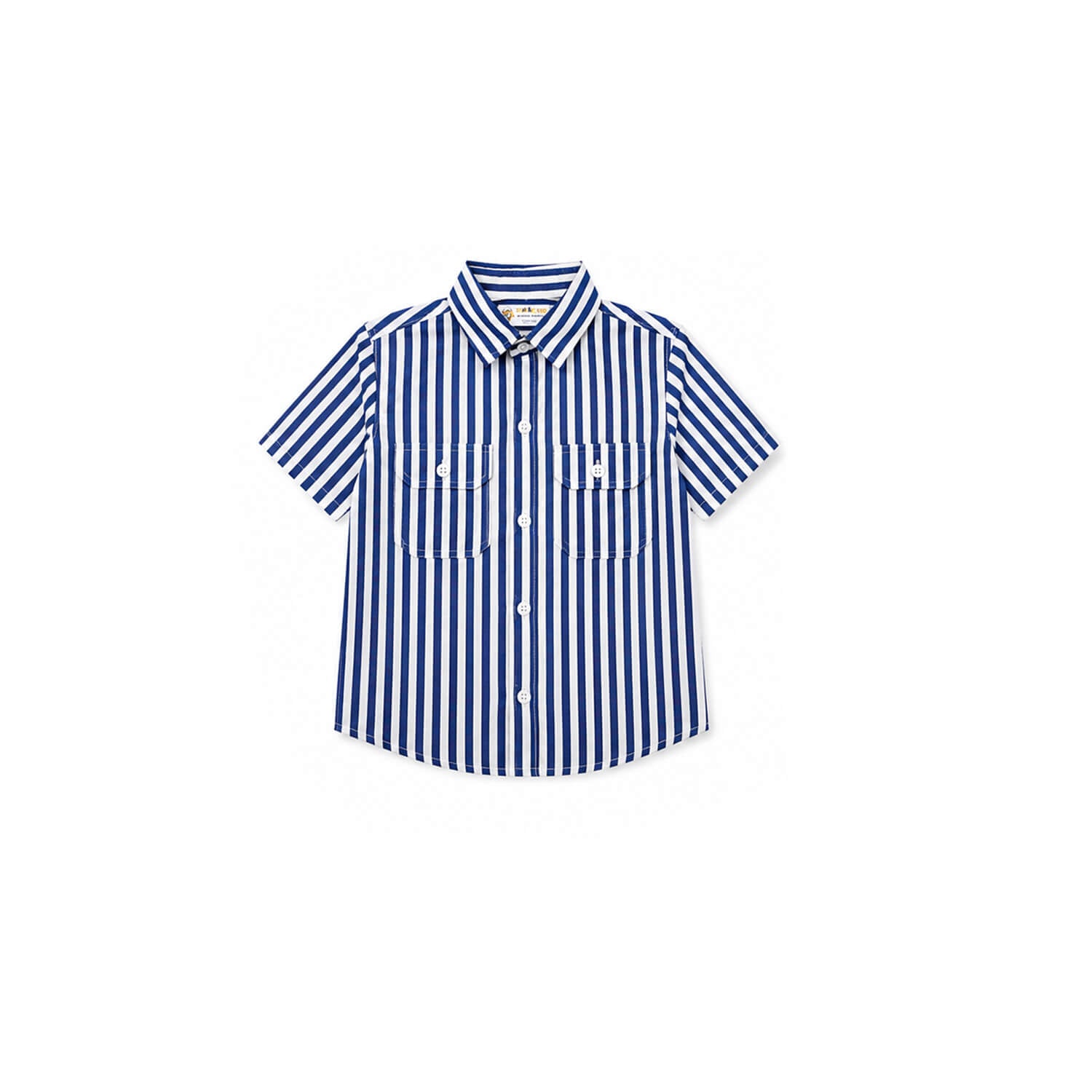 FrontPocketsWhite_BlueStripsCasualShirt-White