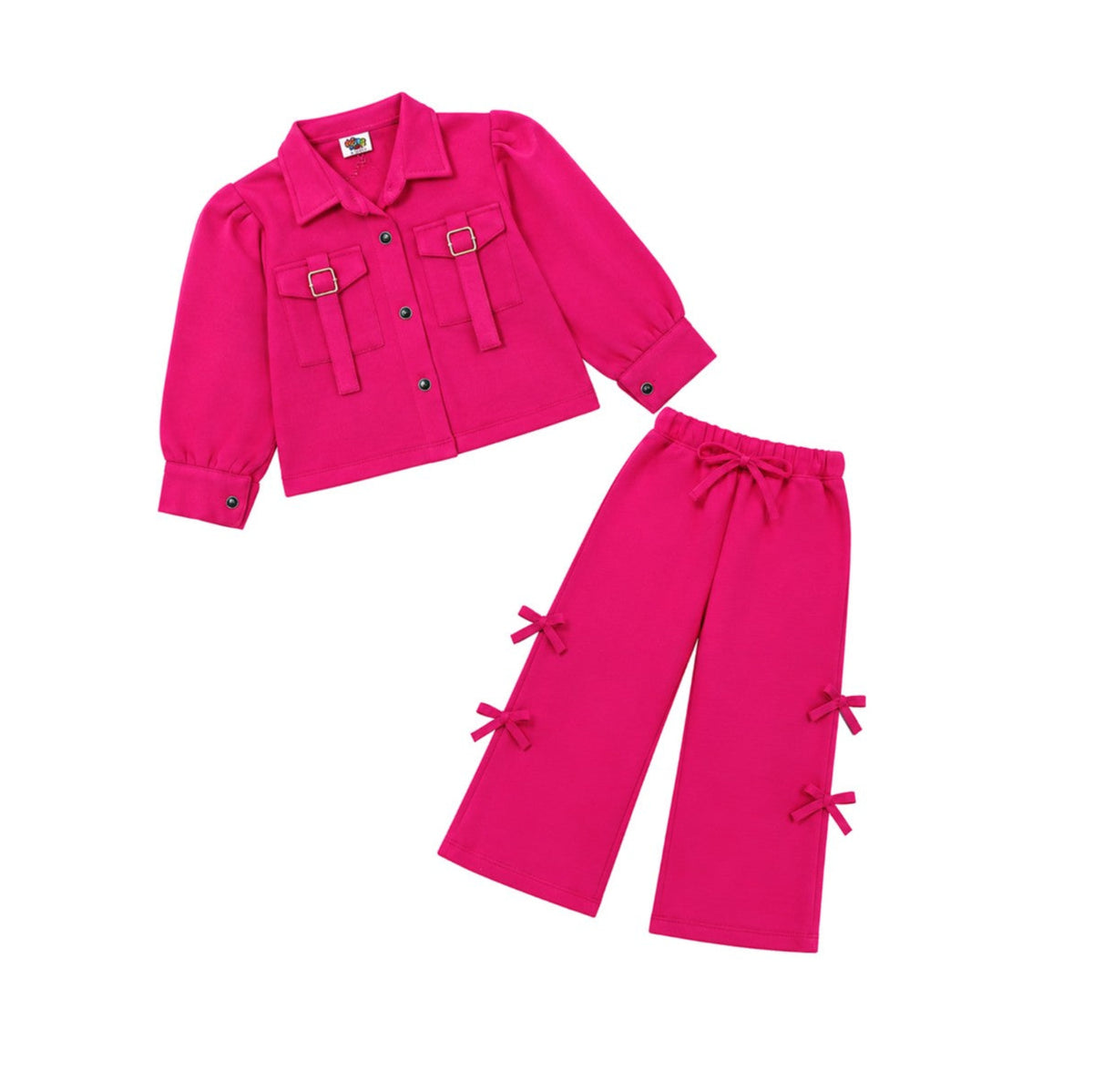 Front Pocket Coat & Baggy Trouser - Shocking Pink