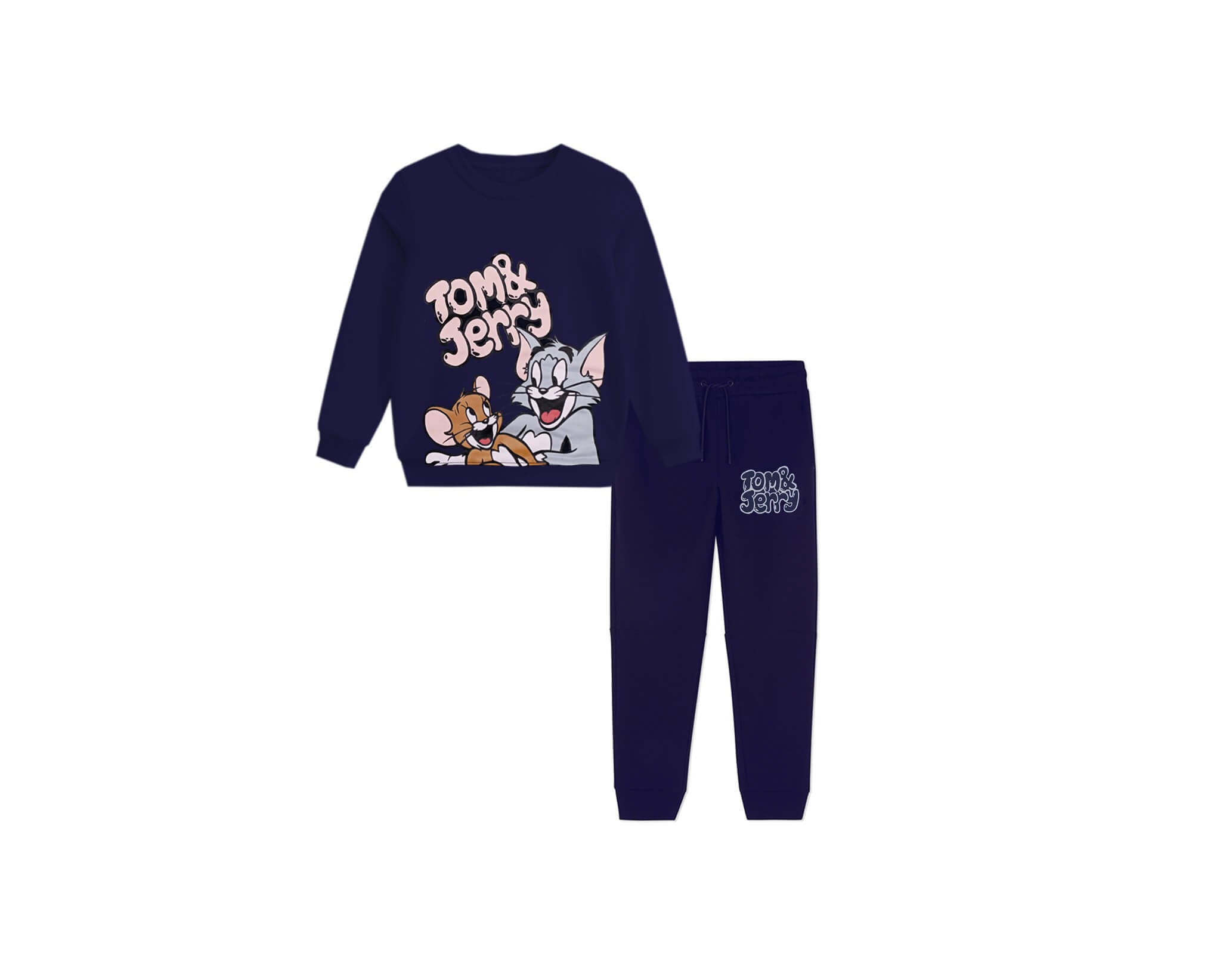 Fun with Friends Fleece Tracksuit - Navy Blue