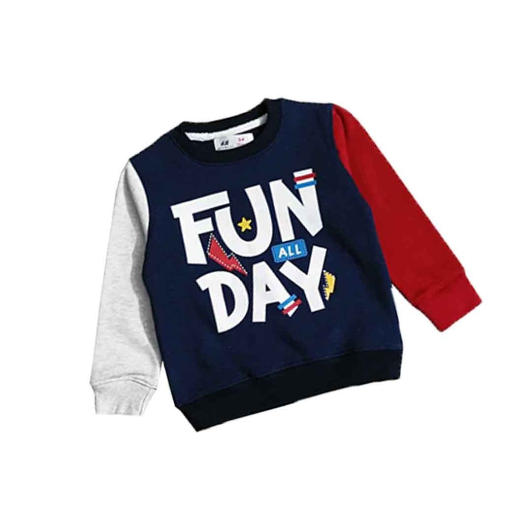 Fun all Day Fleece Sweatshirt - Navy Blue-1