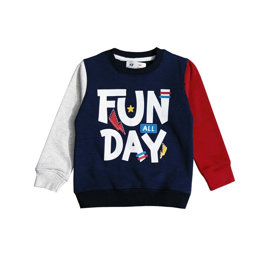 Fun all Day Fleece Sweatshirt - Navy Blue