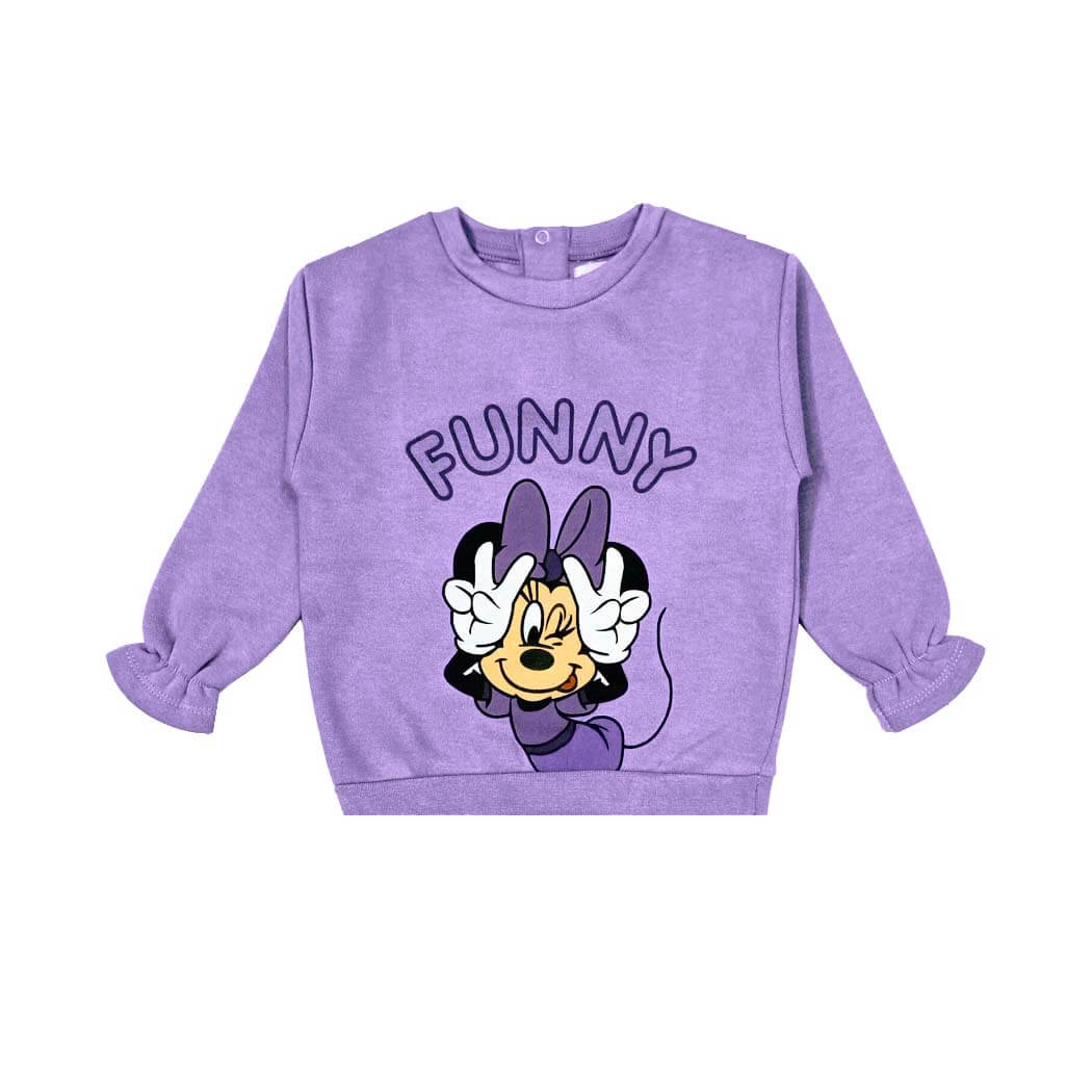 Funny Mickey Mouse Fleece-Purple