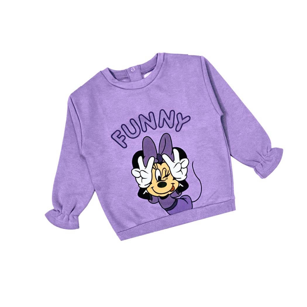 Funny Mickey Mouse Fleece-Purple