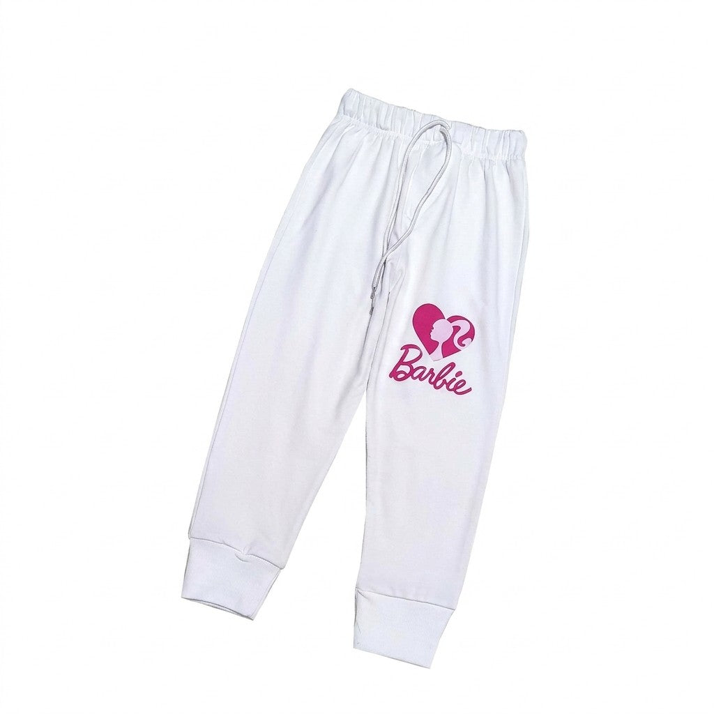 Tee Butterfly  Cotton Trouser -Pink & White