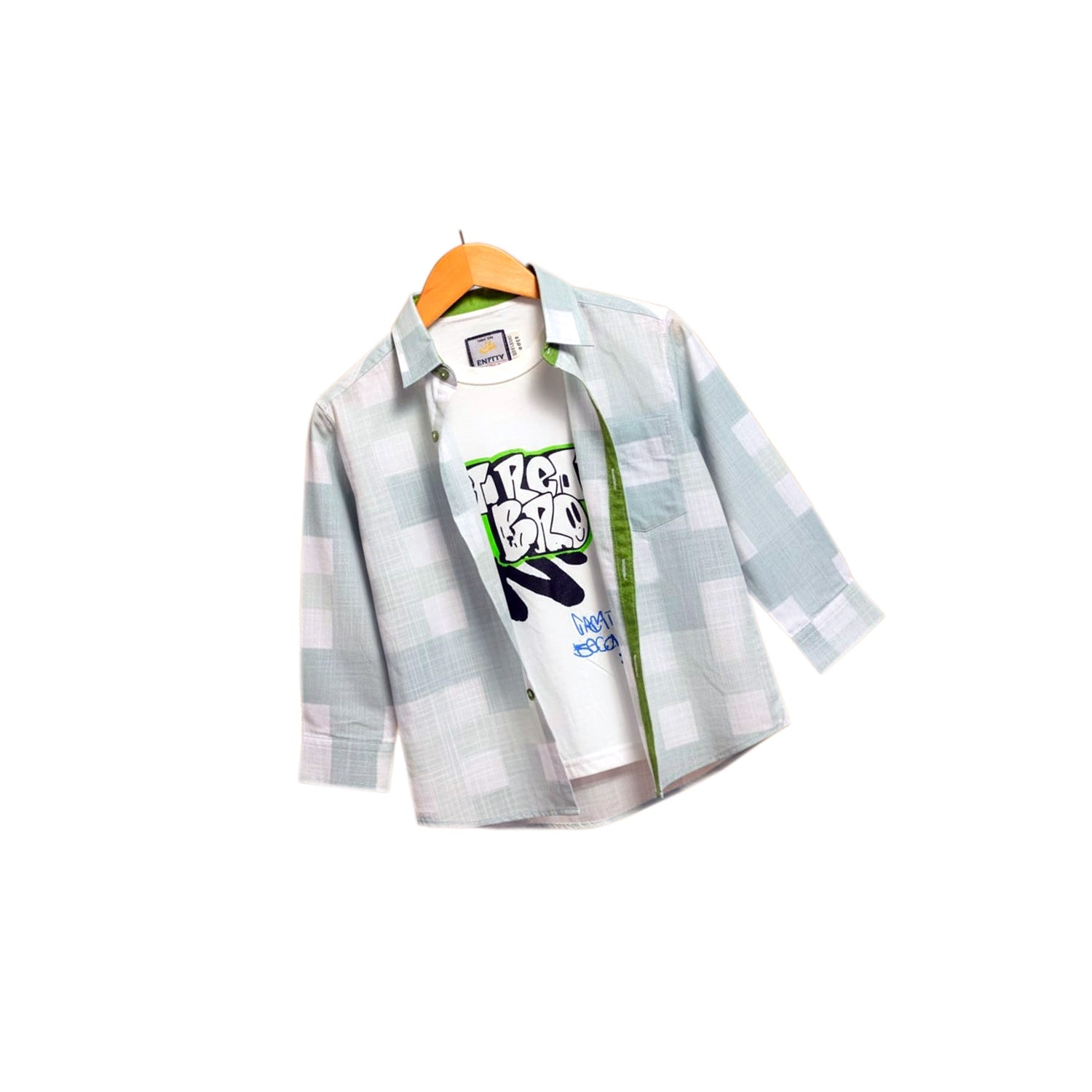 Get Ready Bro Twofer Double Casual Shirt - Blue