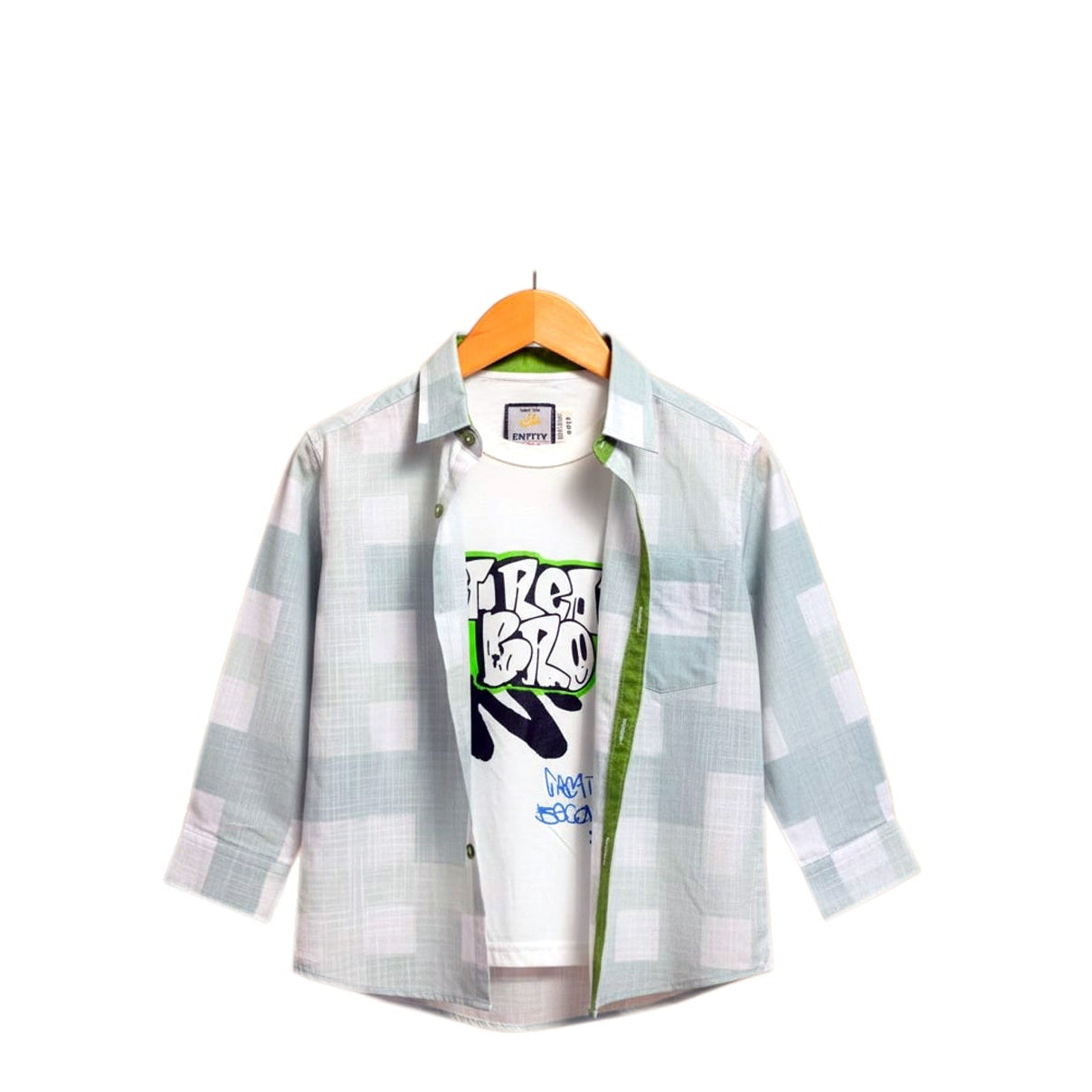 Get Ready Bro Twofer Double Casual Shirt - Blue