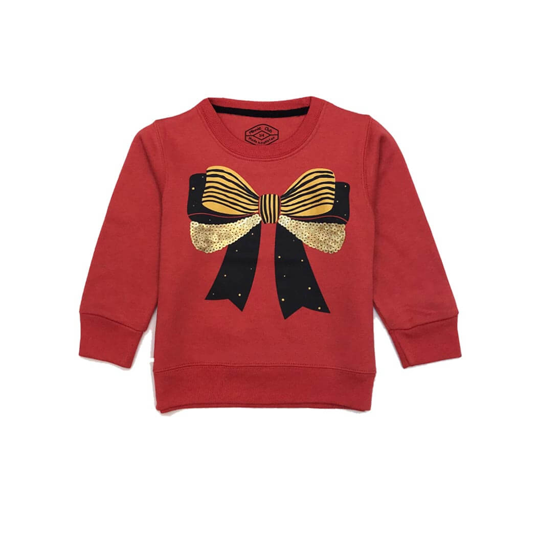 Golden Sequence Ribbon Sweatshirt - Rust