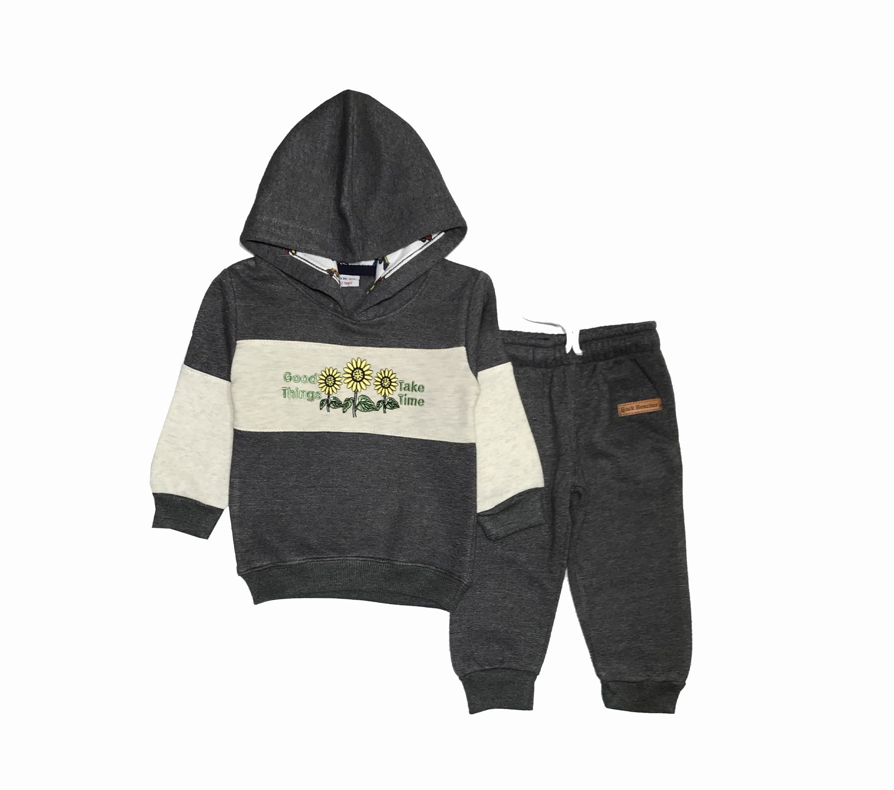Good Things Fleece Tracksuit  Charcoal