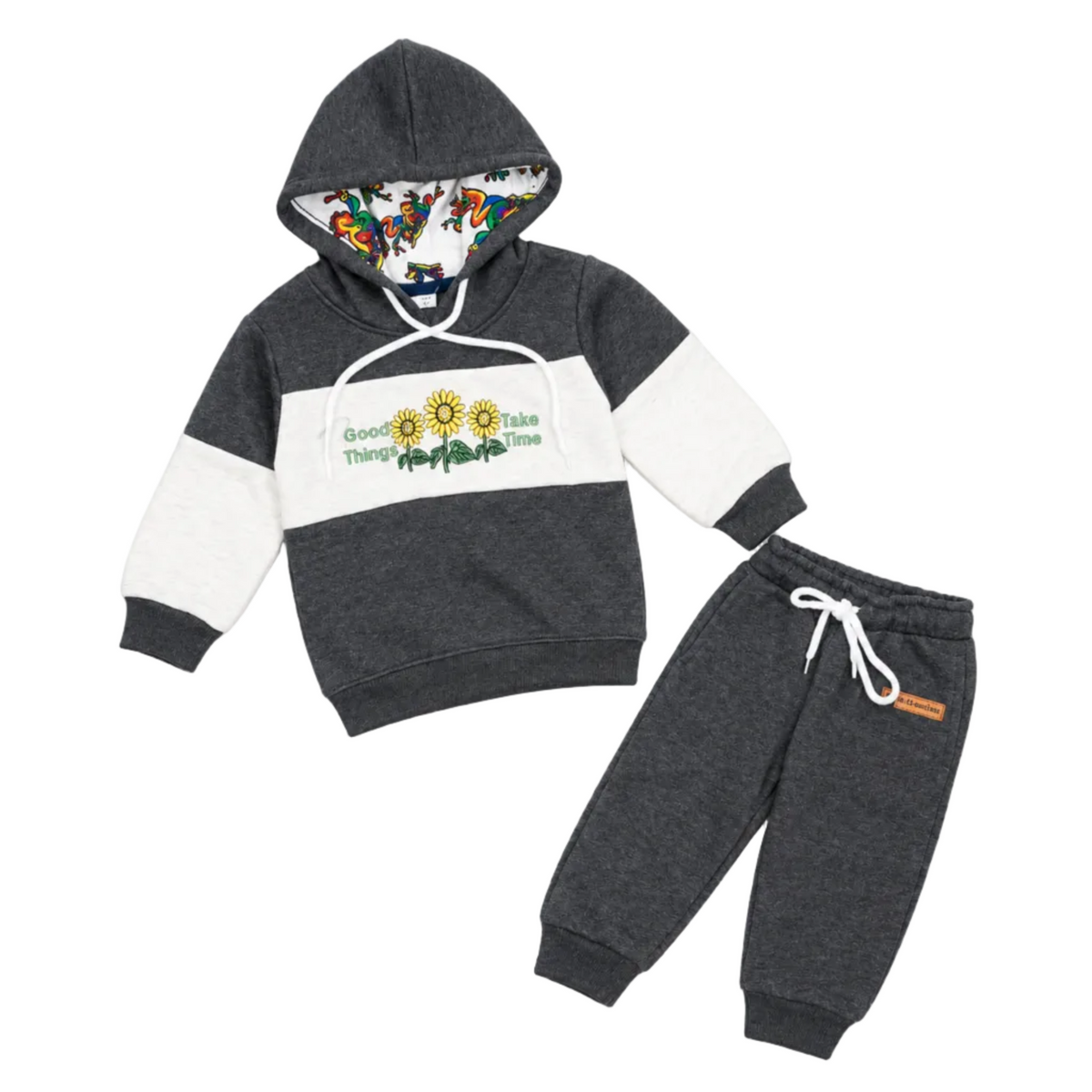 Good Things Fleece Tracksuit  Charcoal.