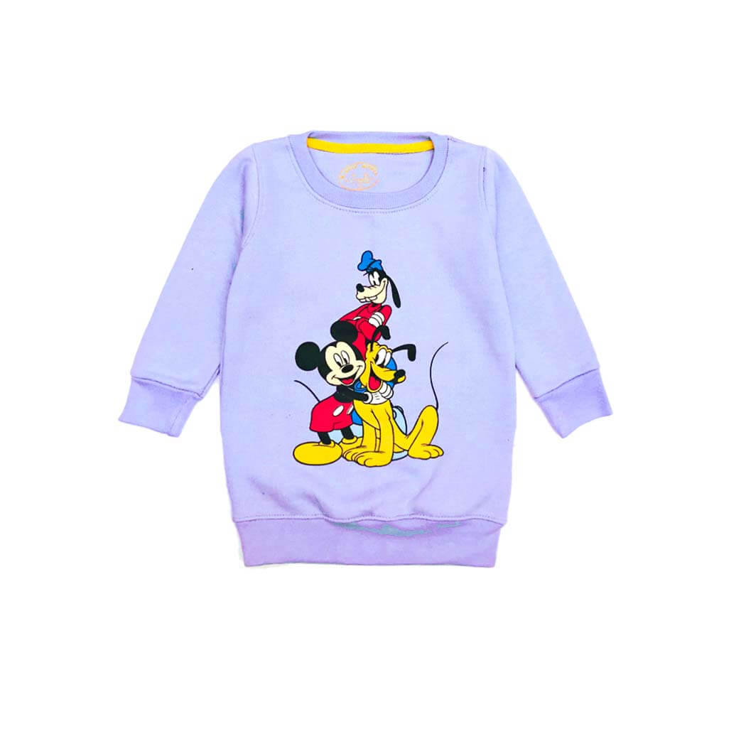 Goofy With Mickey Sweatshirt - Light Purple