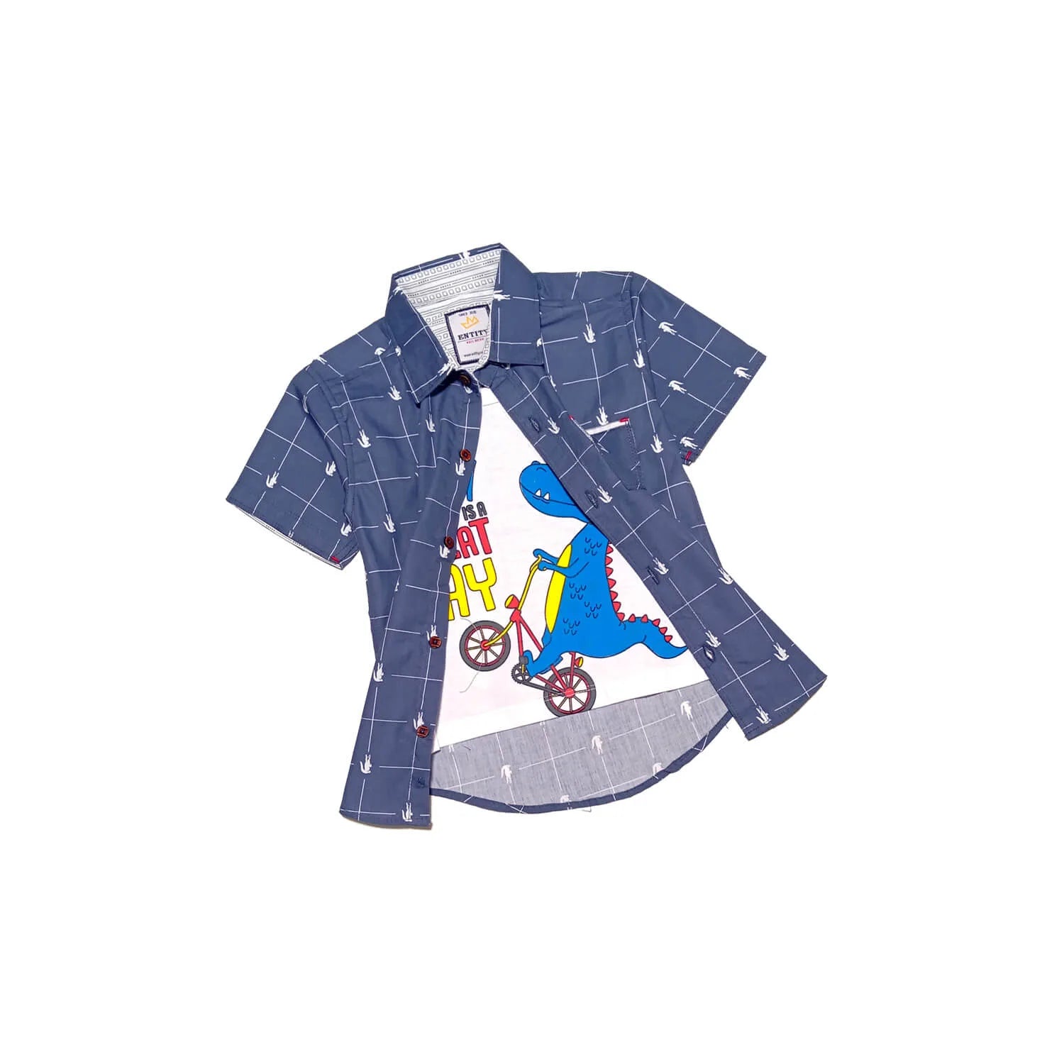 Great Day Crocodile Towfer Casual Shirt - Dark Grey
