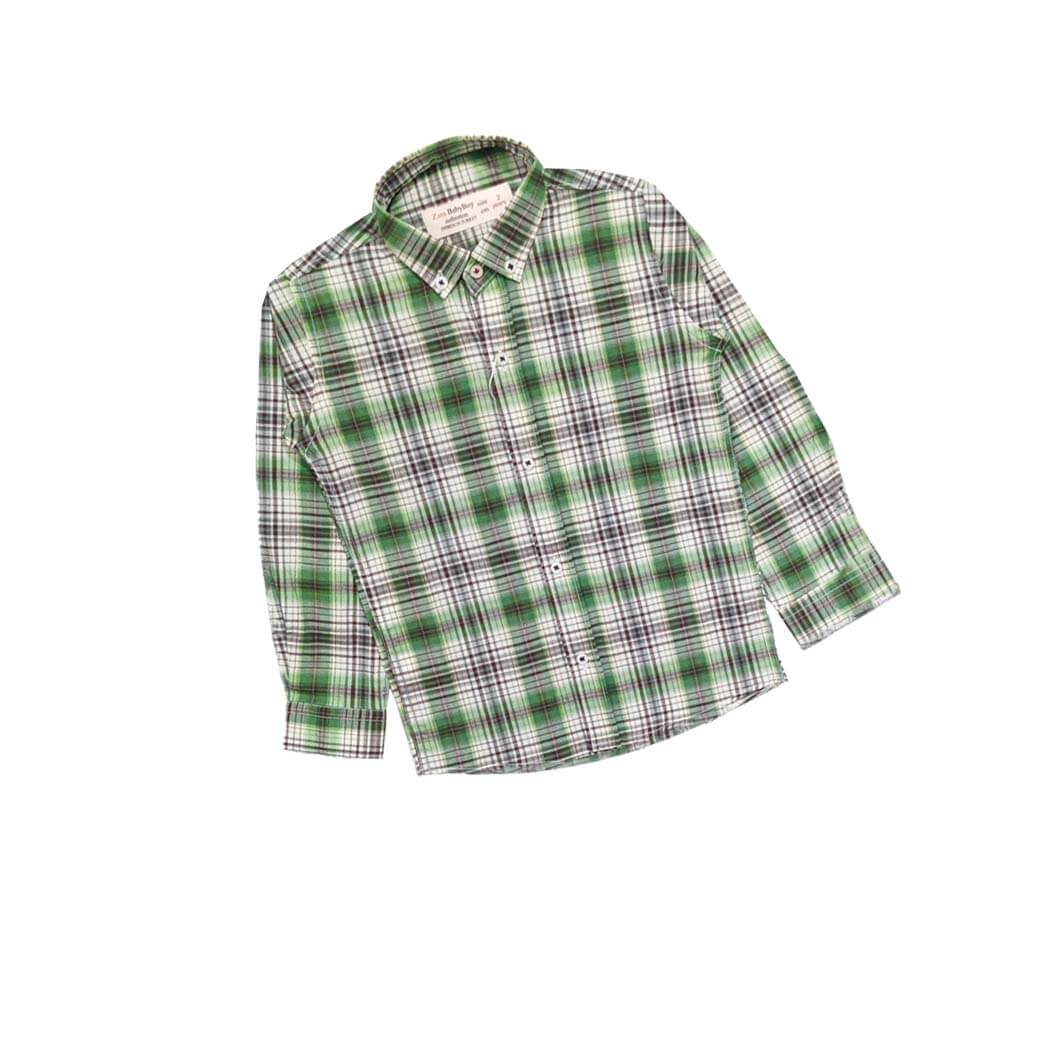 Green Checked Formal Shirt