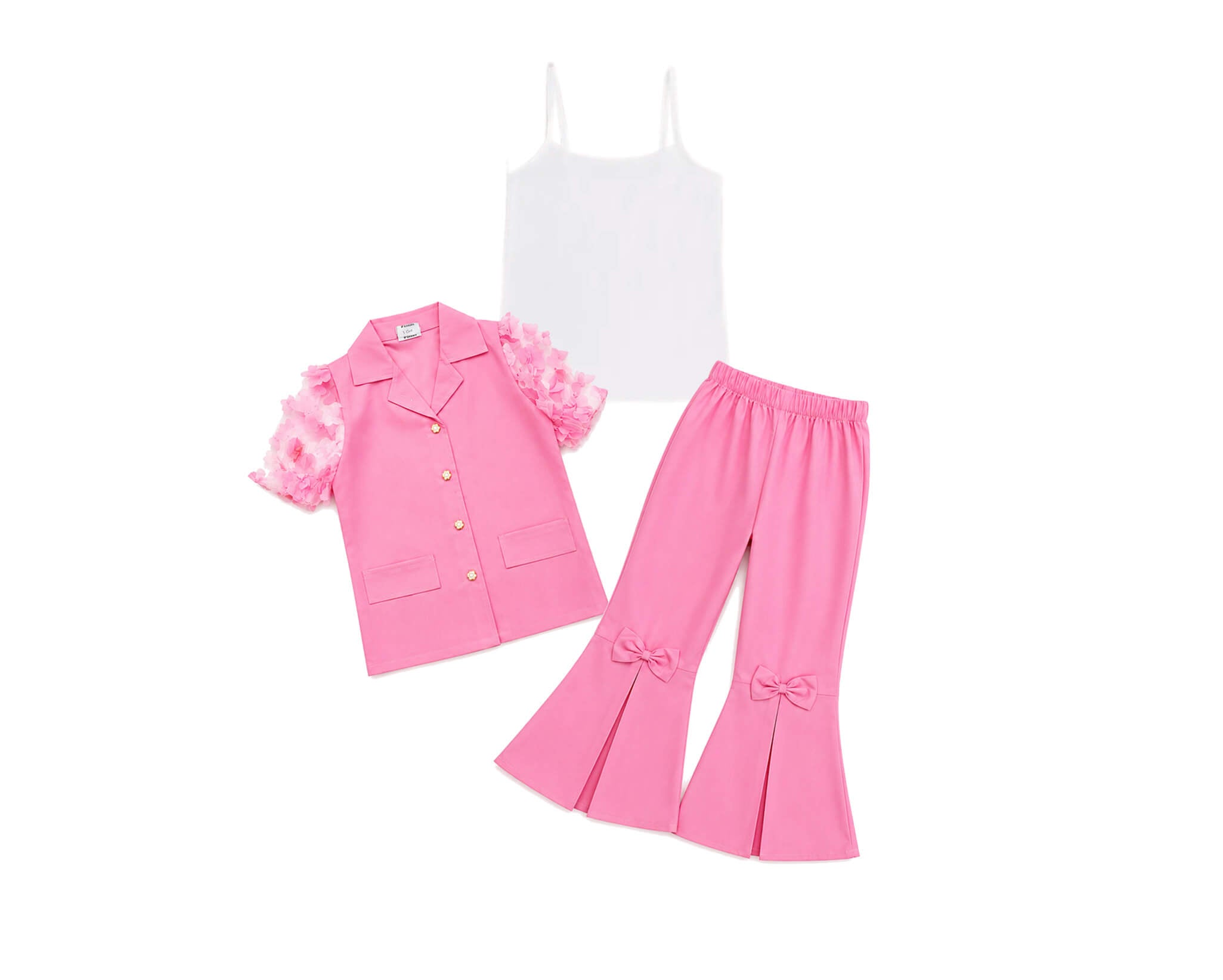 HalfSleeve3DFlowerWithInner_BallBottomTrouserWithBow-Pink_White_1