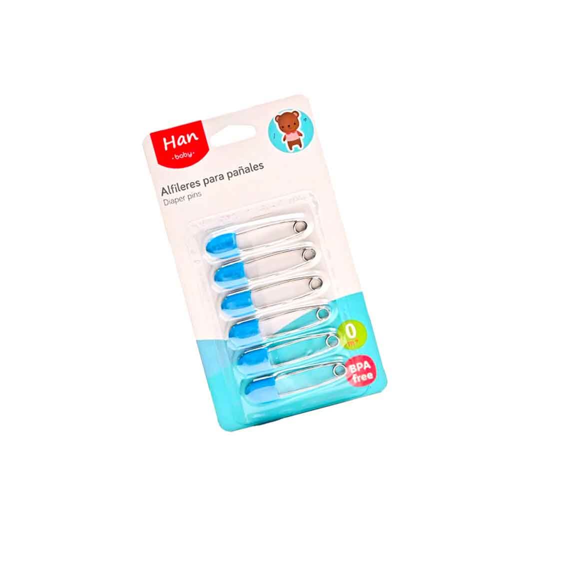 Han Baby Multi-purpose Baby Safety Pin Pins 6 Pcs -Blue