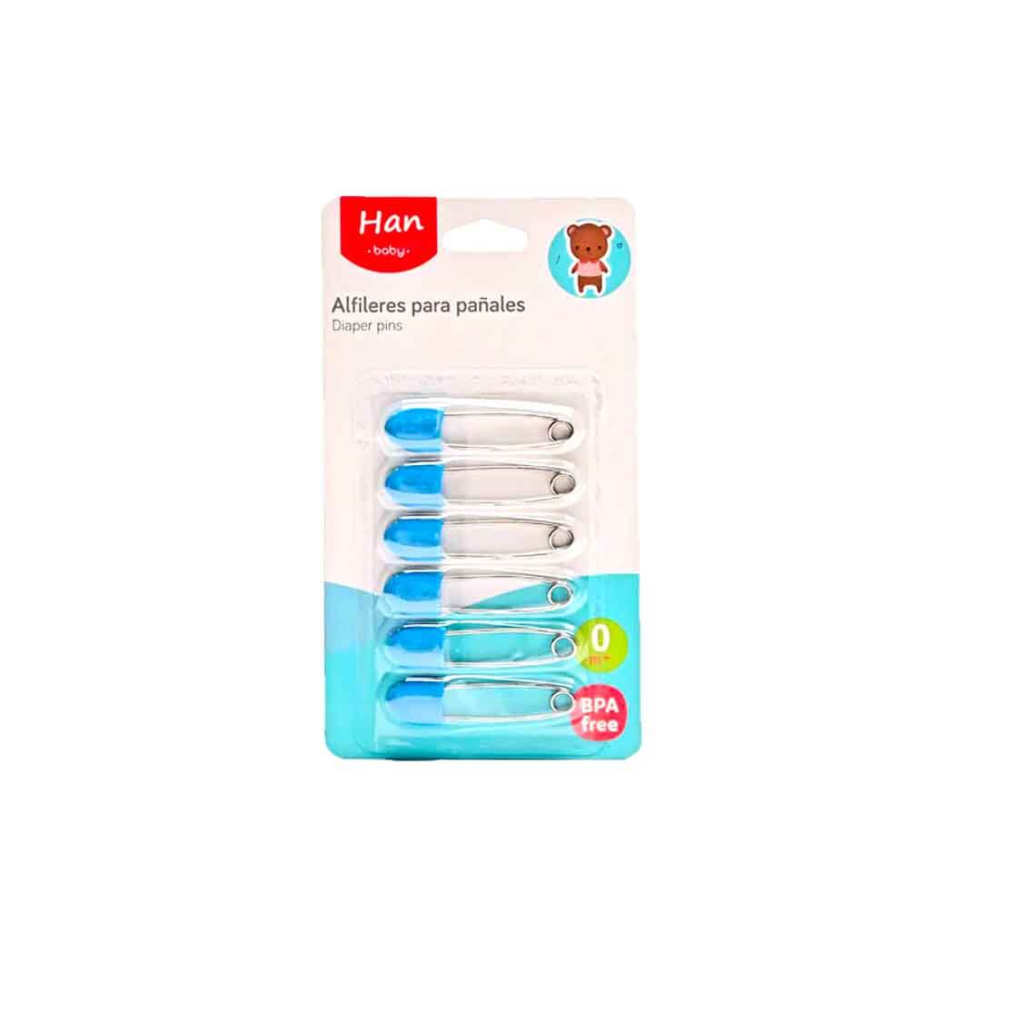Han Baby Multi-purpose Baby Safety Pin Pins 6 Pcs -Blue