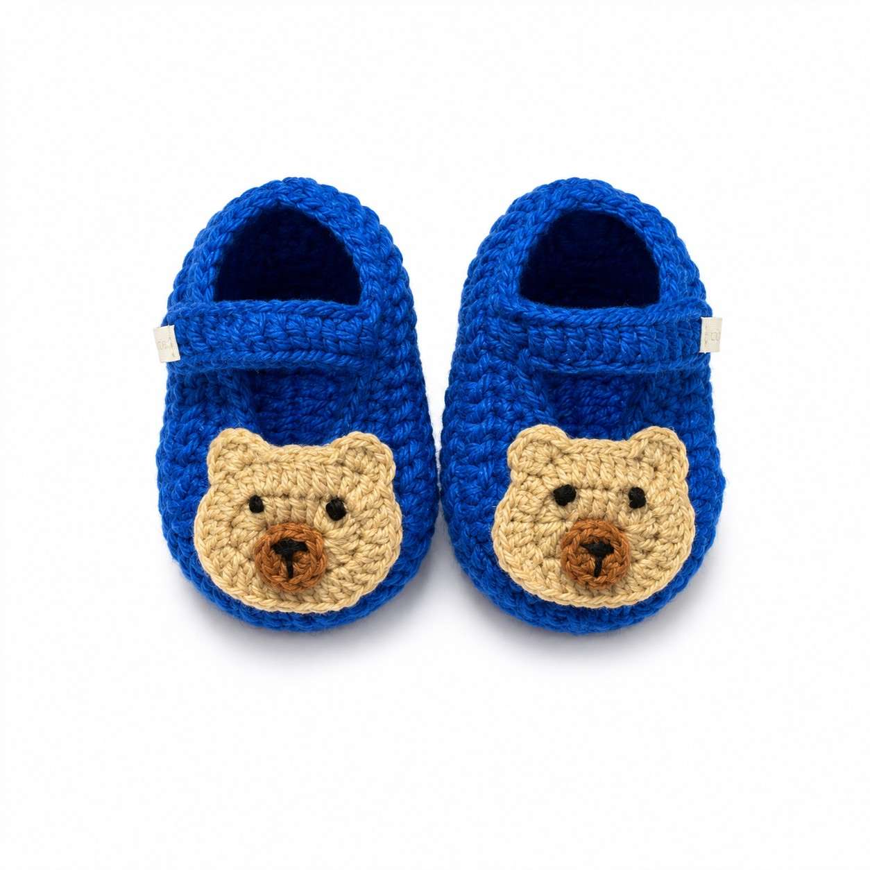 Handmade Baby Bear Booties - Royal Blue