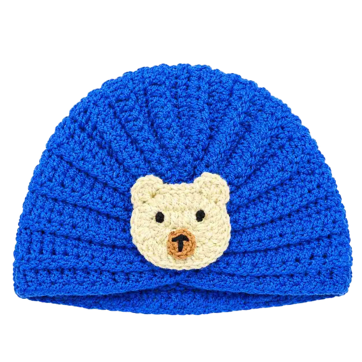 Handmade Knitted Baby Beanie-Royal Blue