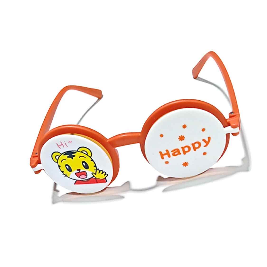 Happy Bear Round Flip Sunglasses - Orange