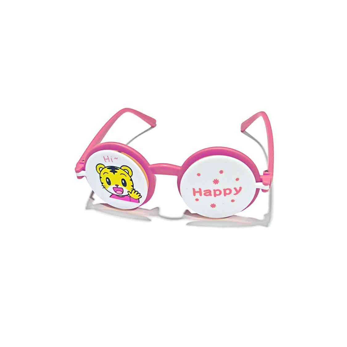 Happy Bear Round Flip Sunglasses - Pink