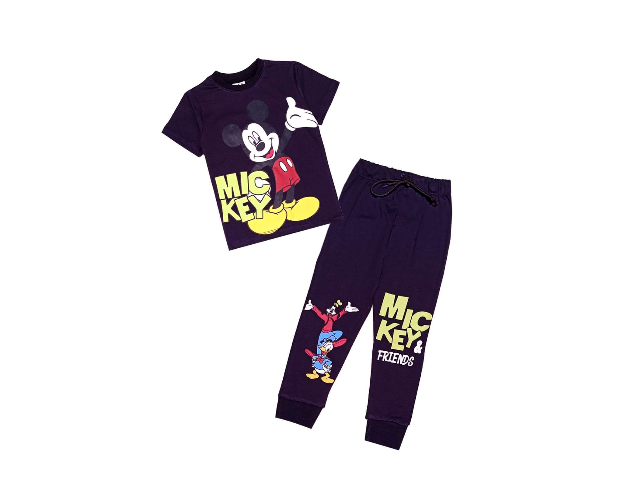 Happy Mickey Friends  Tee &amp; Trouser - Violet