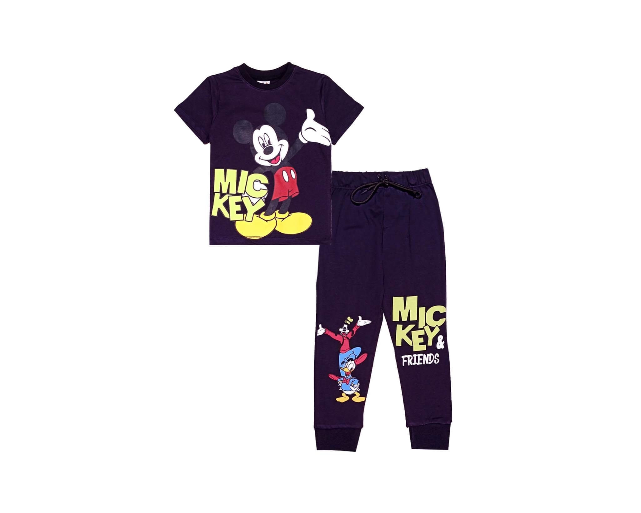 Happy Mickey Friends  Tee &amp; Trouser - Violet