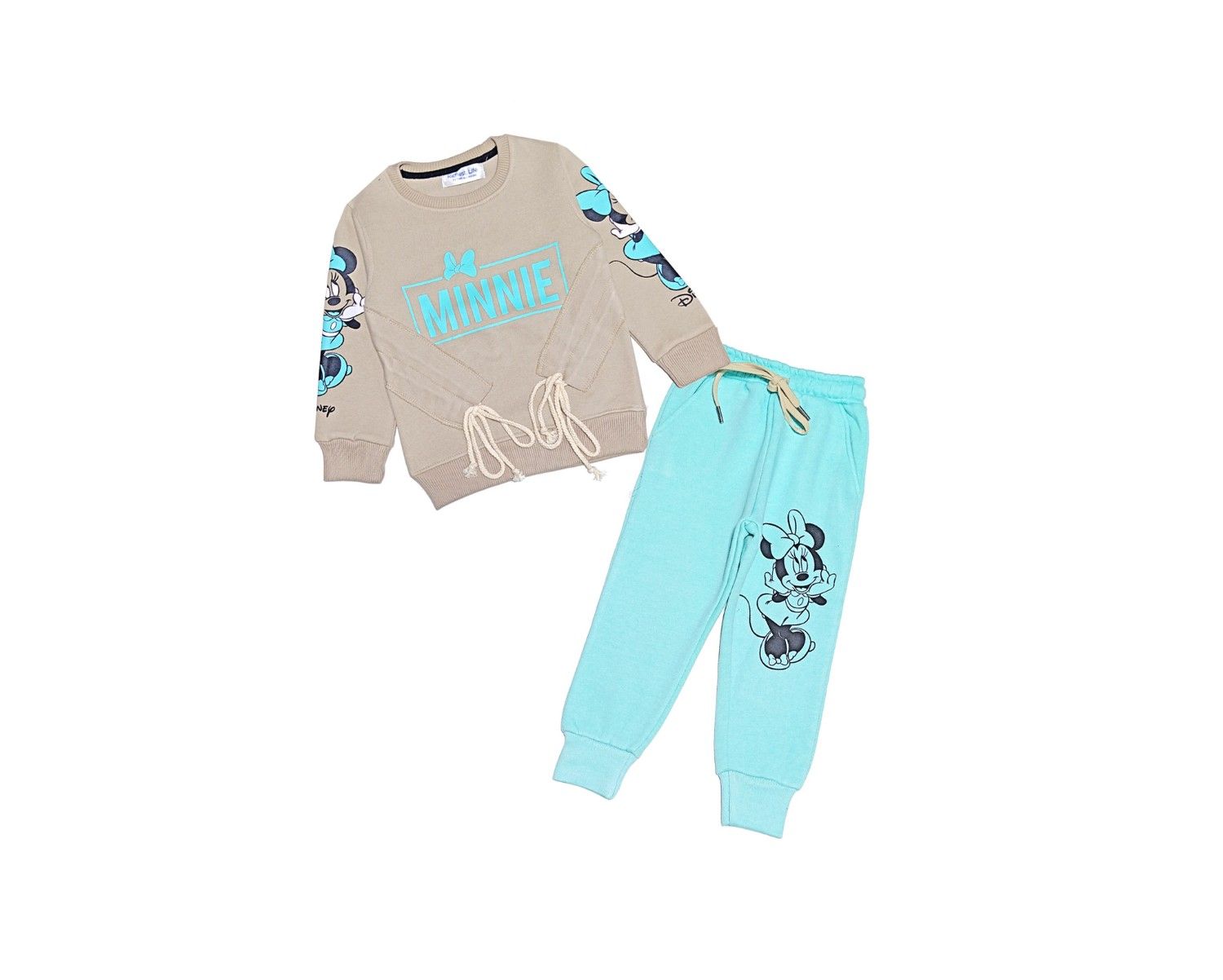 Happy Minnie Fleece Tracksuit - Skin & Aqua.1