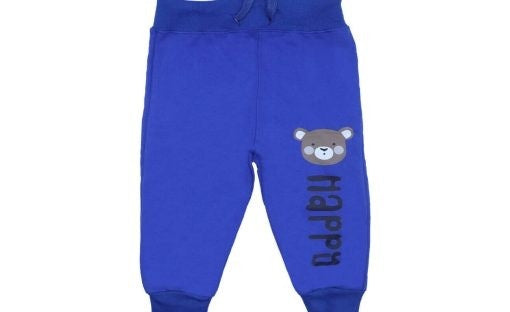 Happy Bear Fleece Trouser – Royal Blue