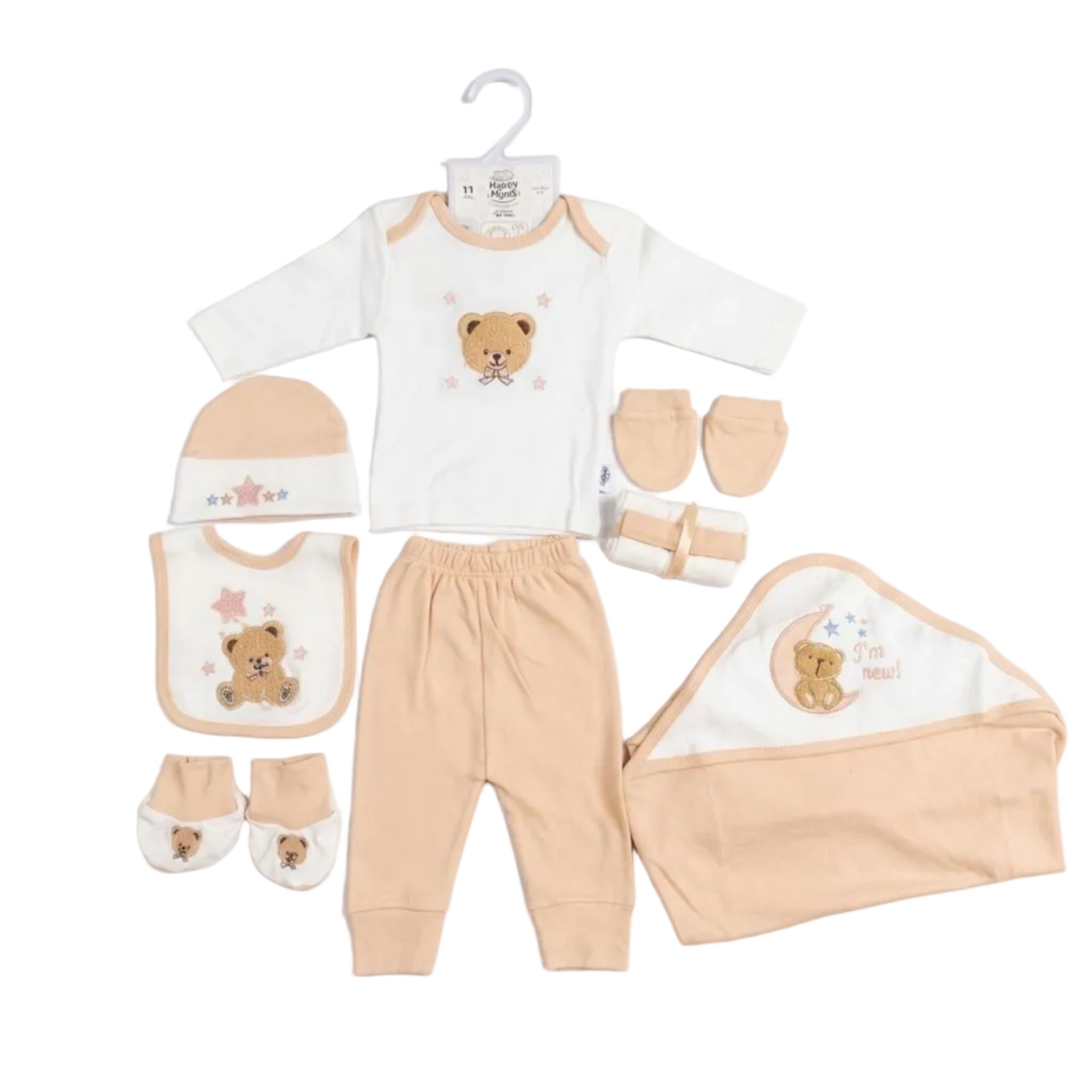 Happy Mom Cute Bear Starter Set New Born Baby 11pc