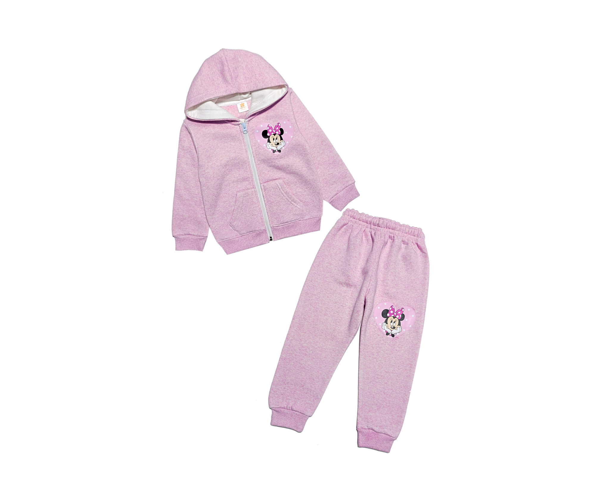 Heart Mini Milan Shades Fleece Hoodie Tracksuit - Baby Pink