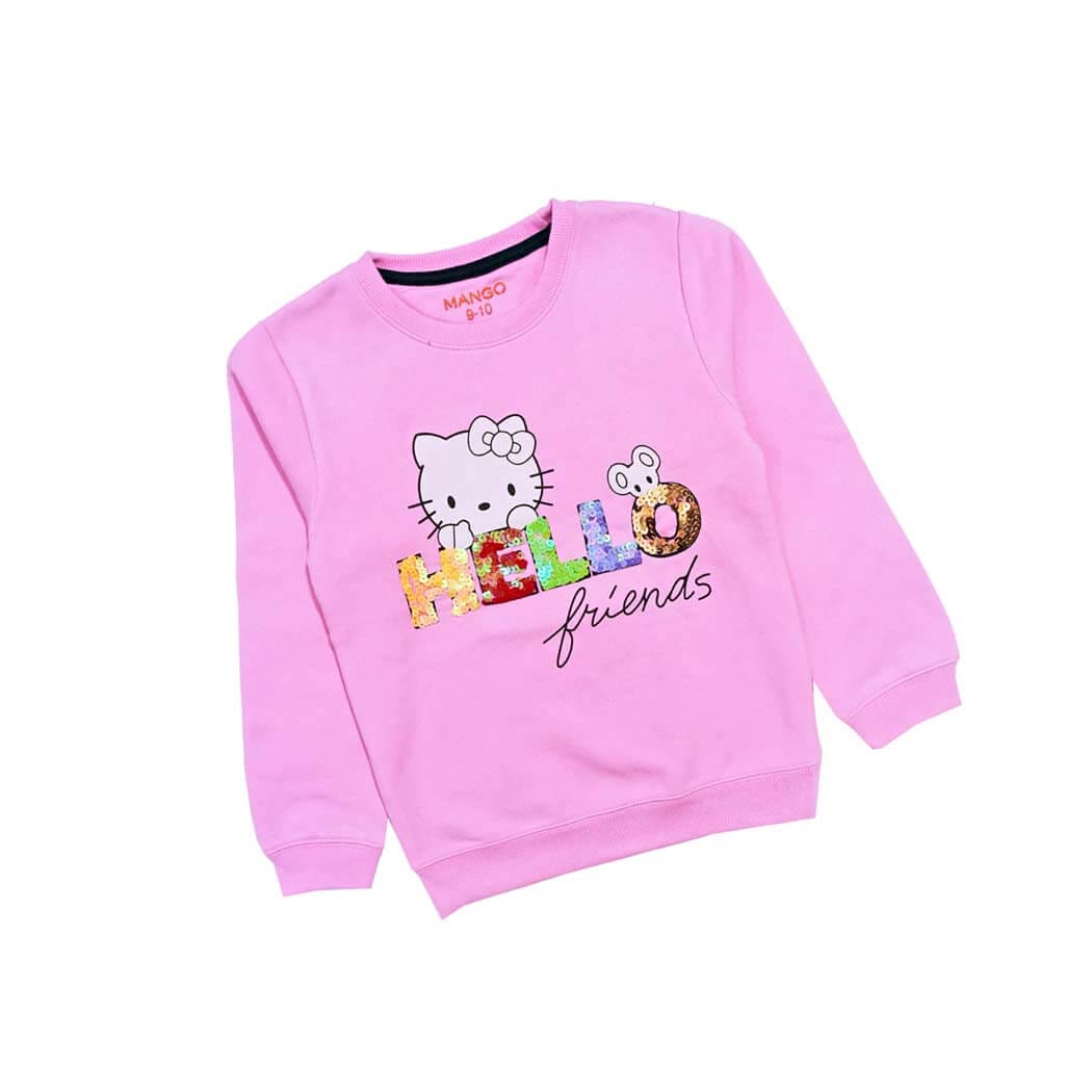 Hello Friends Kitty Sequence Sweatshirt - Pink