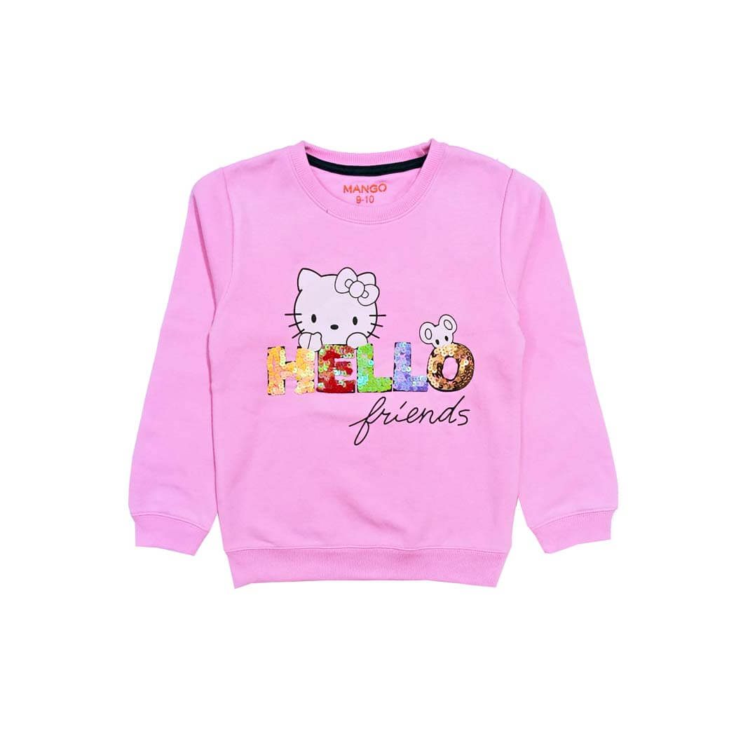 Hello Friends Kitty Sequence Sweatshirt - Pink