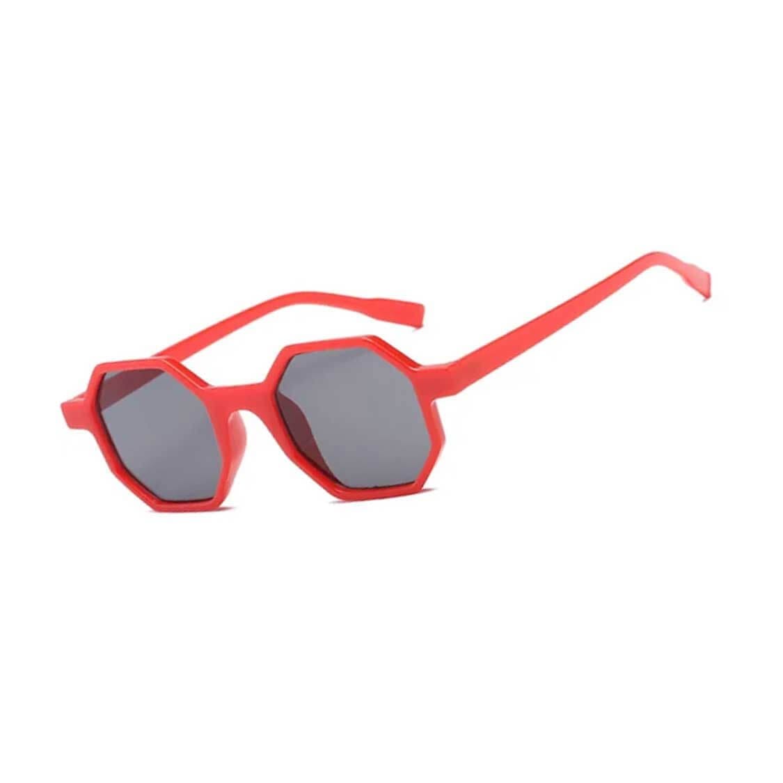 Hexagone Shape Sunglasses for kids - Red