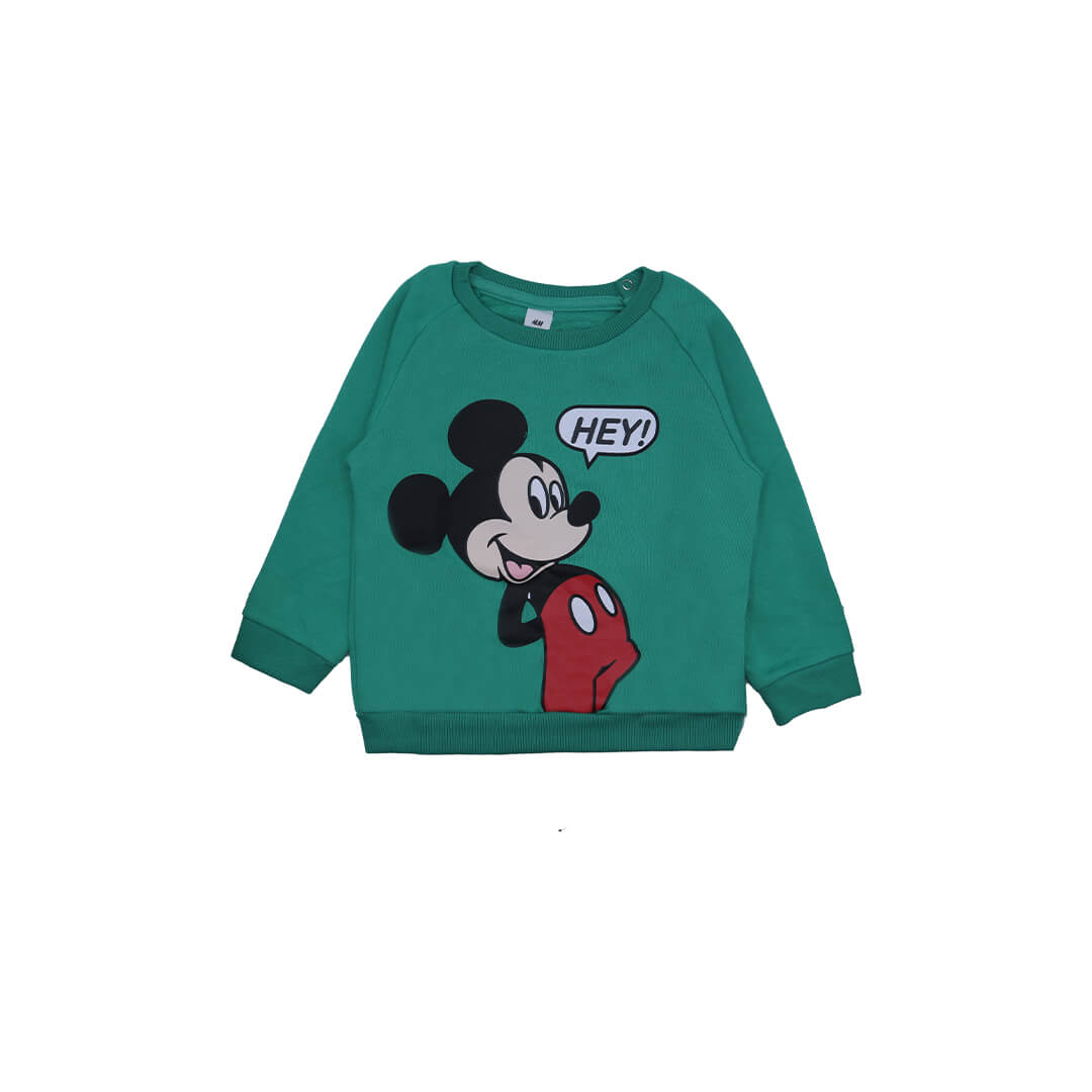 Hey Mickey Terry Sweatshirt - Apple Green
