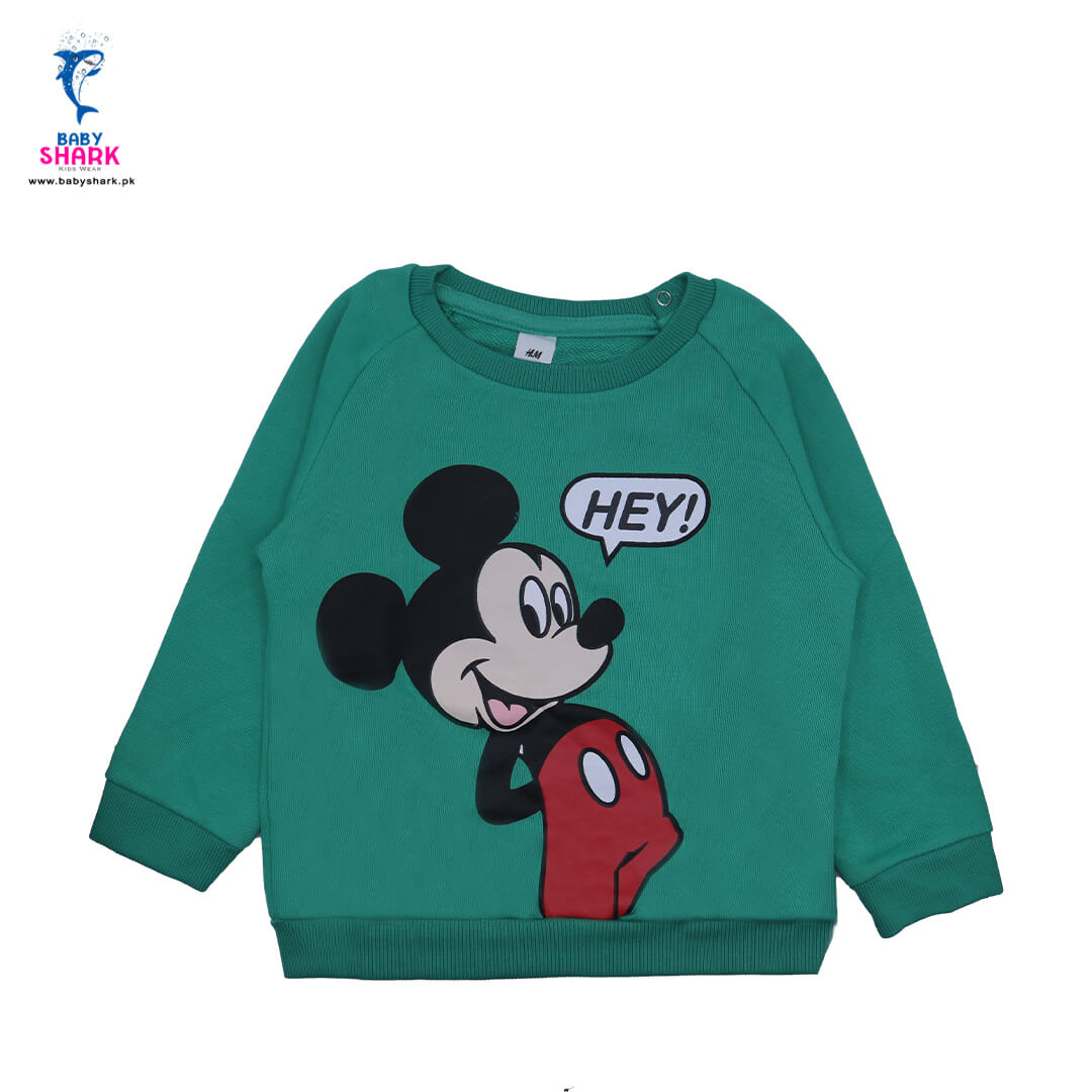 Hey Mickey Terry Sweatshirt - Apple Green