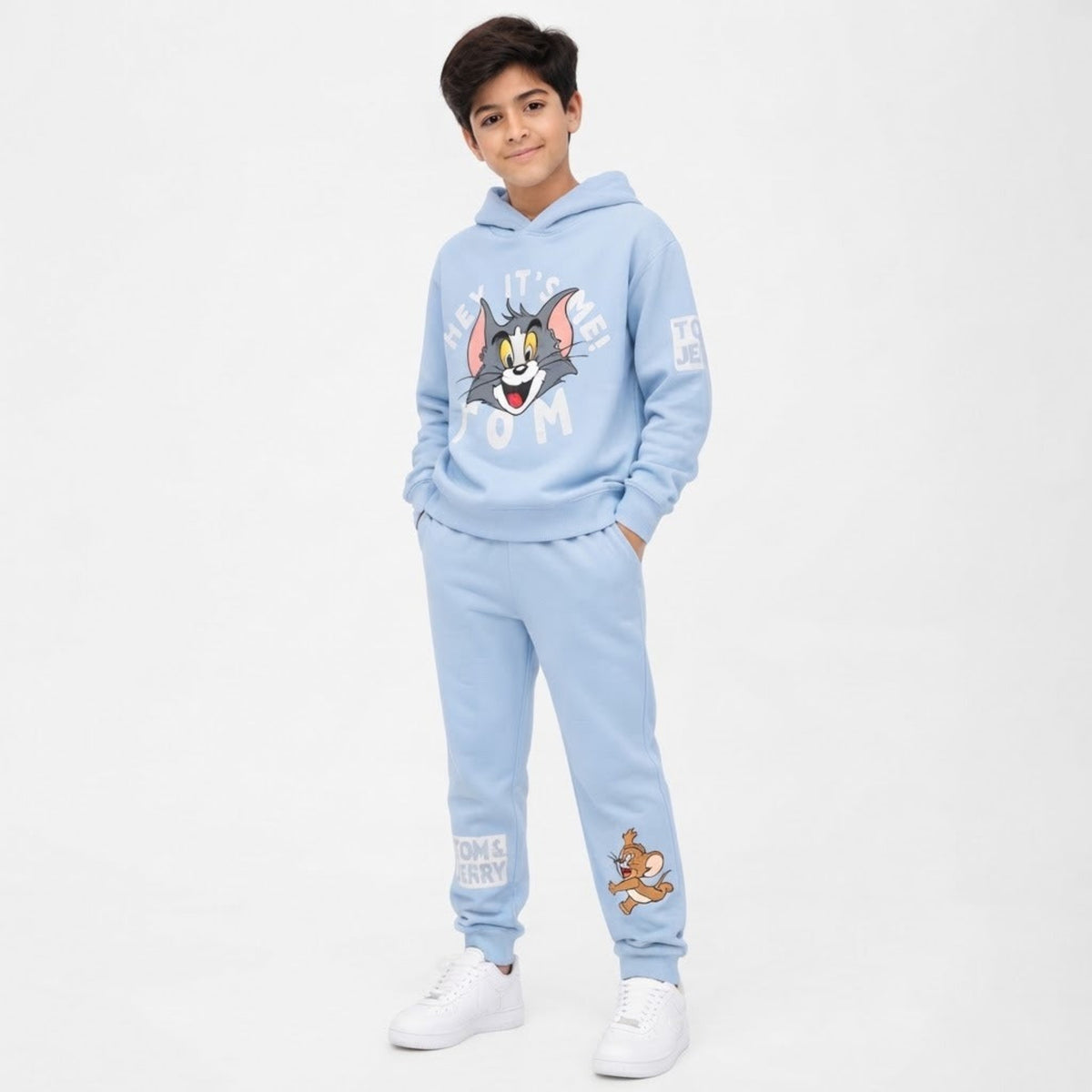 Hey It's Me Tom Hoody Fleece  Tracksuit - Sky Blue