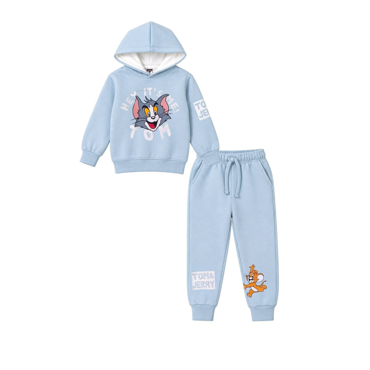 Hey It's Me Tom Hoody Fleece Tracksuit - Sky Blue