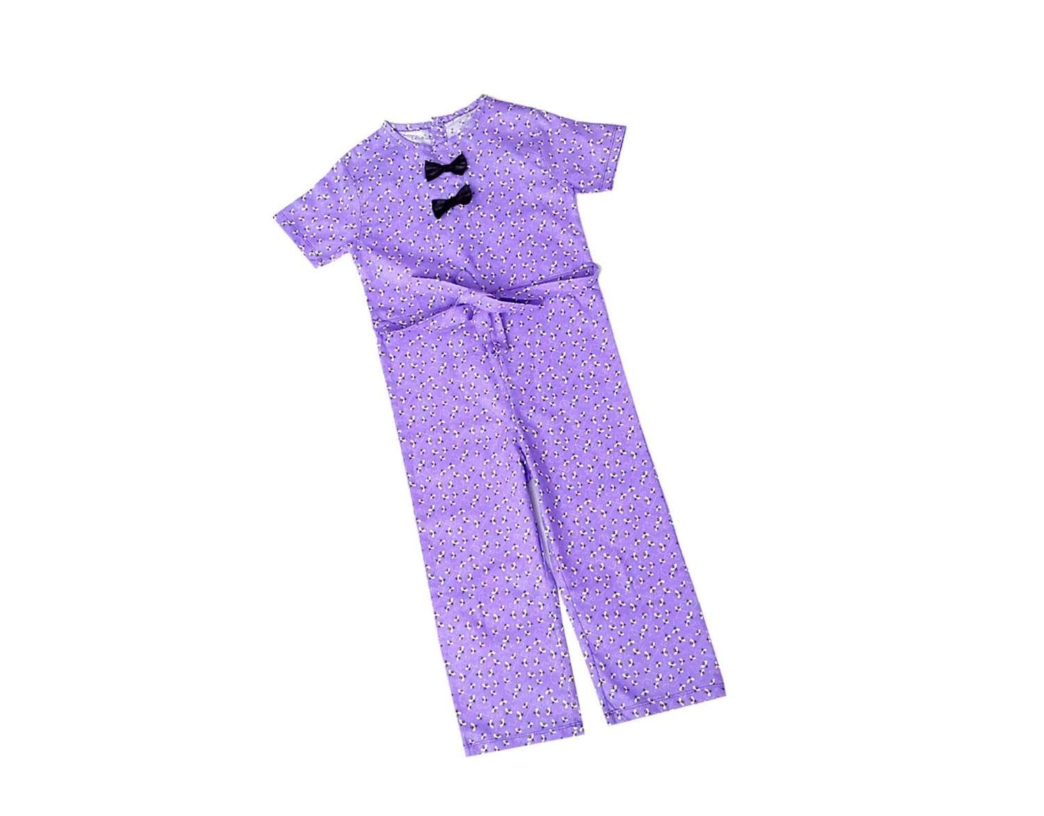 Honey Bee Short Sleeves Jumpsuit - Lilac