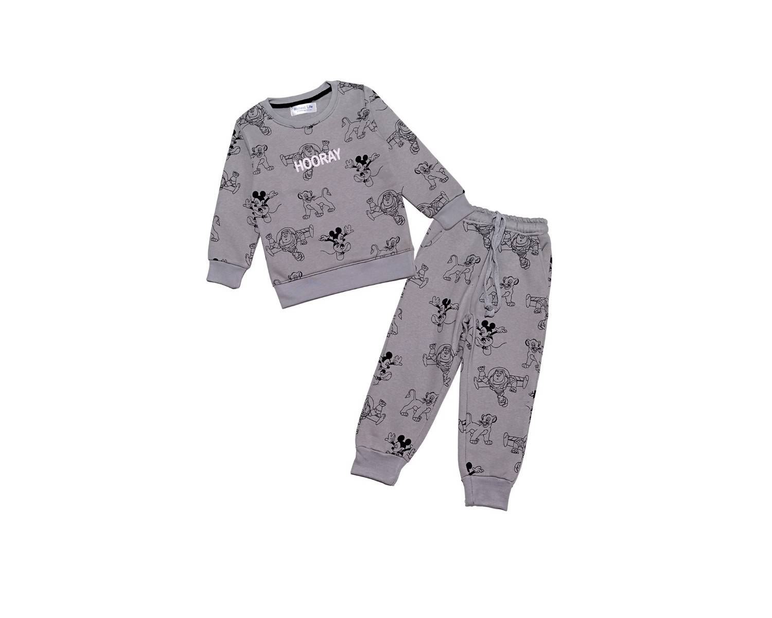 Hooray-Cartoons-Fleece Tracksuit-Silver Grey 1