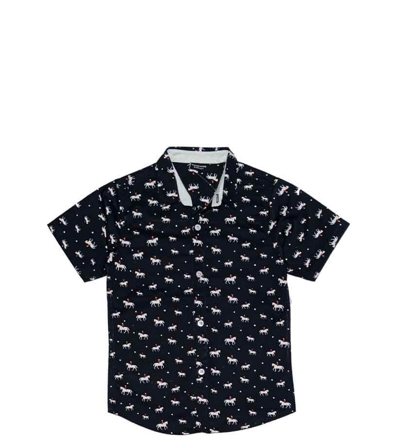 Horse Riding Casual Cotton Shirt-Black