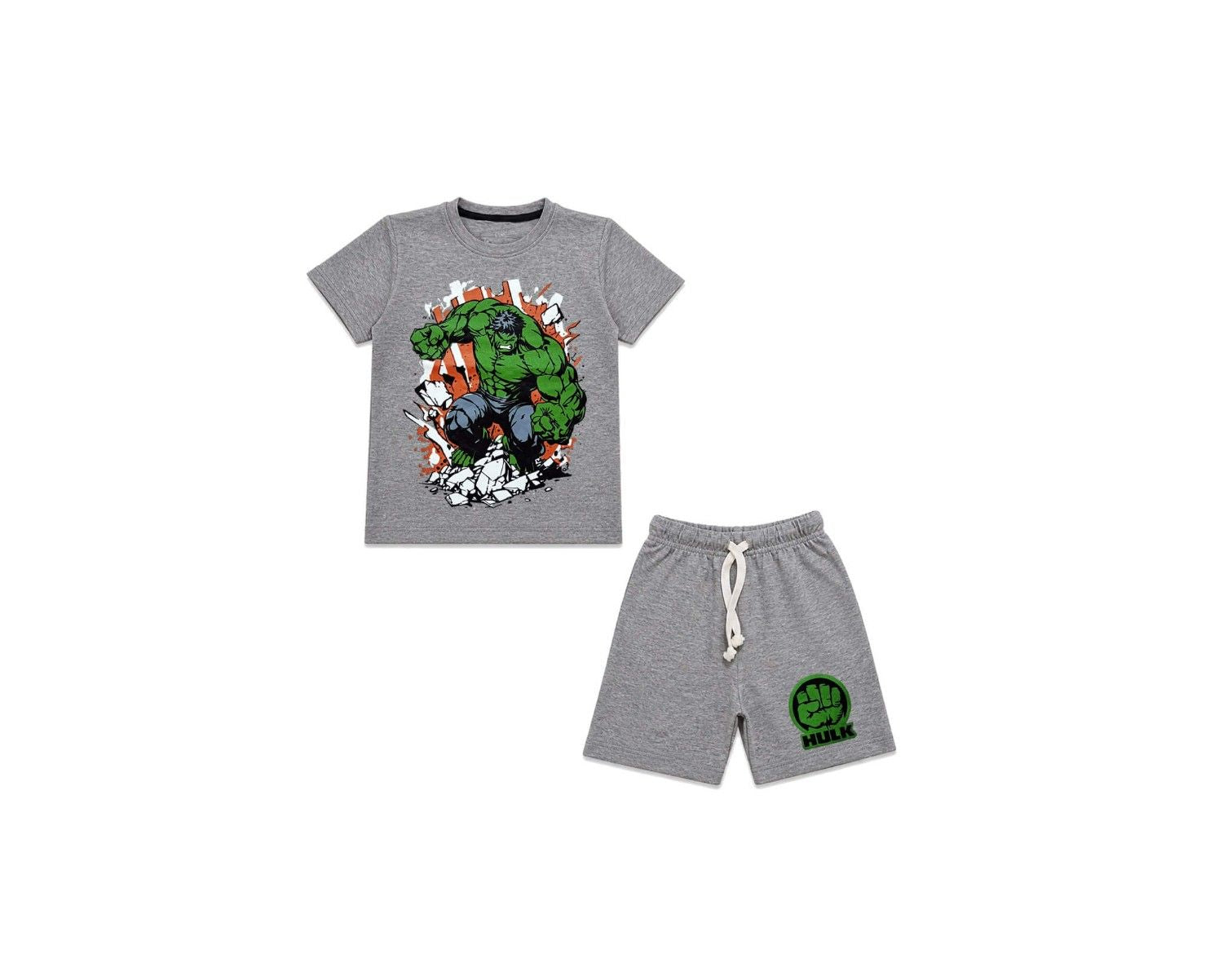 HulkLogoPrintedTeeShirt_Short-HeatherGray