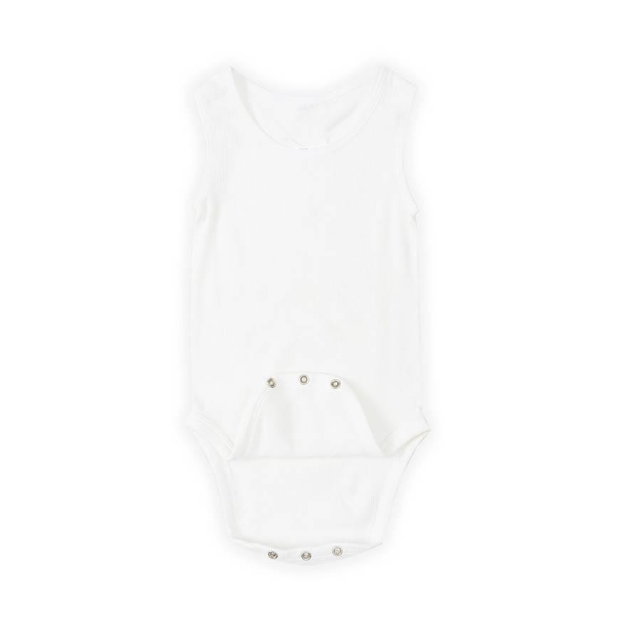 Baby Elephant Bodysuit Romper - White