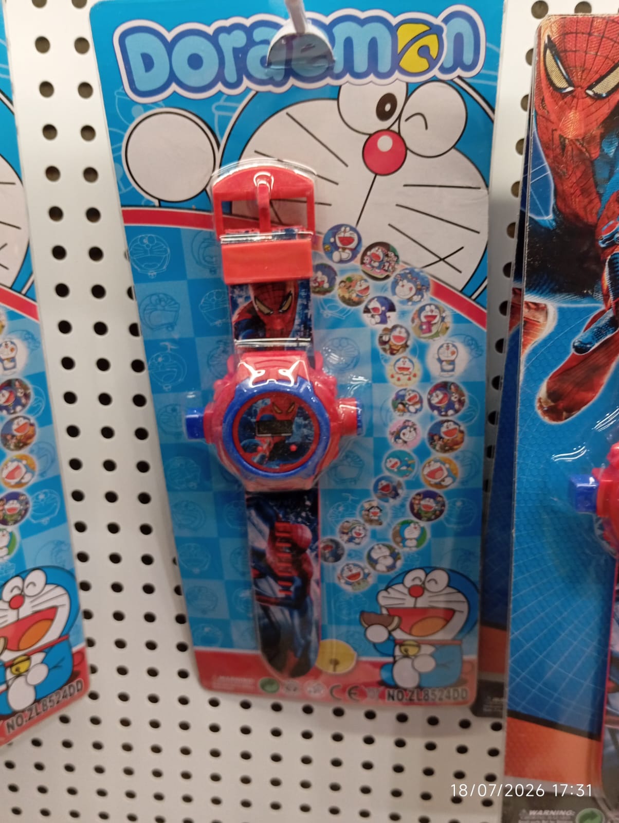 Doremon Red Character Projector Watch
