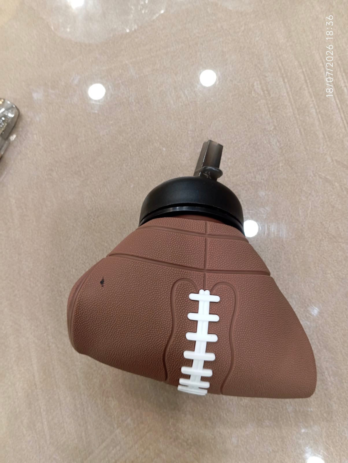 Brown Rugby Ball Shape Water Bottle