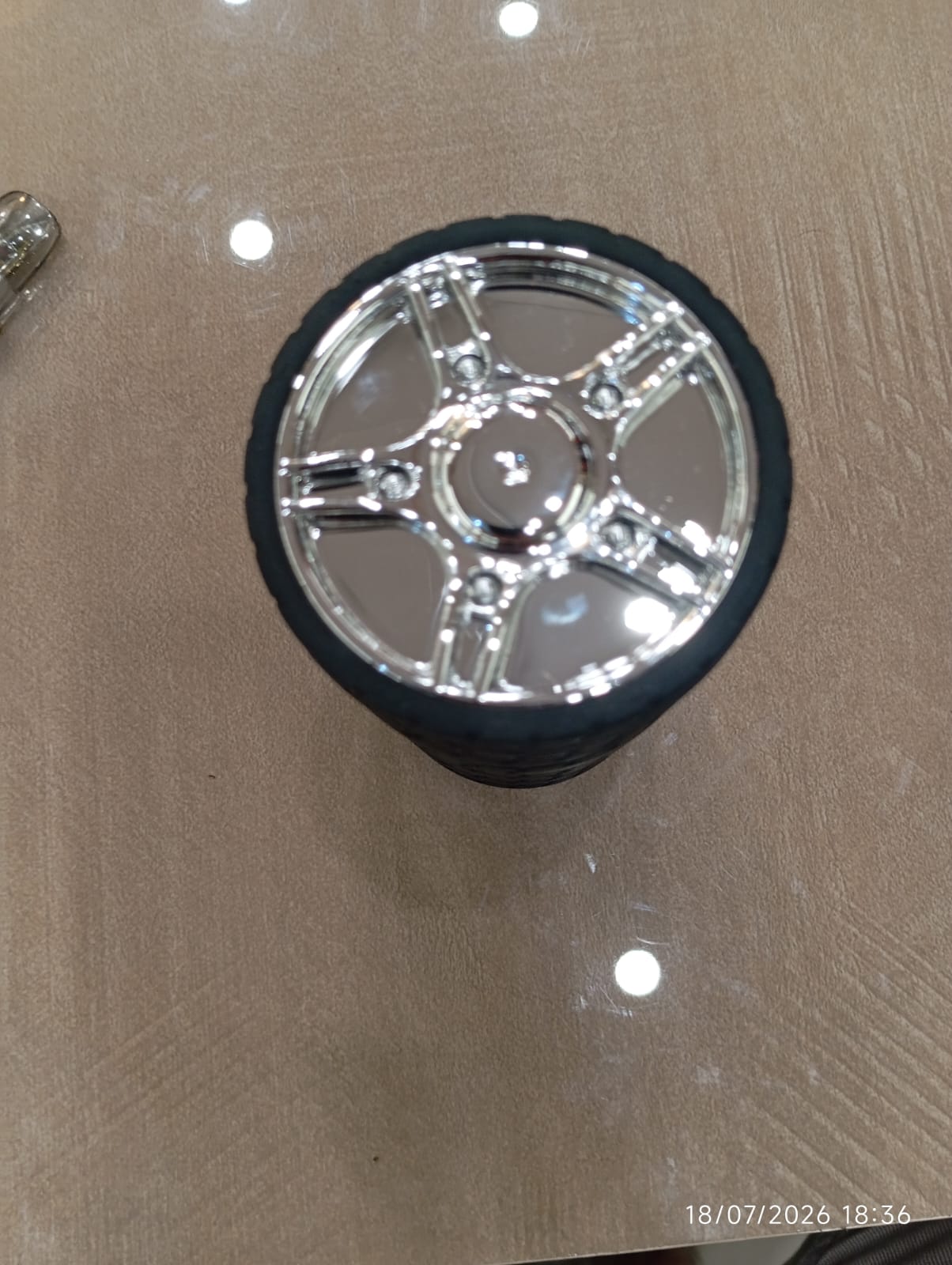 Black Tire Shape Water Bottle